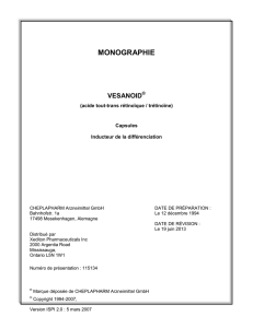 monographie - Xediton Pharmaceuticals Inc.