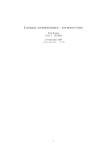 Logique mathématique : introduction.