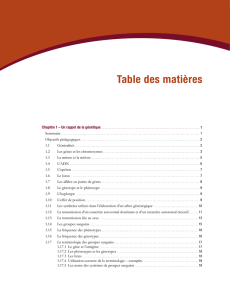 Table des matières