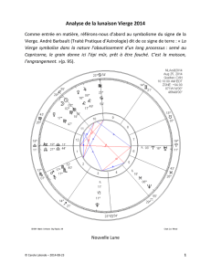 Analyse de la lunaison Vierge 2014