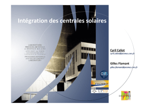 Intégration des centrales solaires