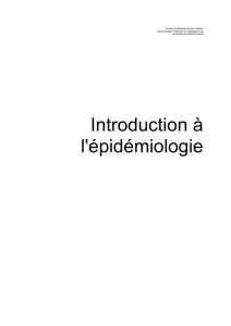 Introduction à l`épidémiologie - Cours en ligne