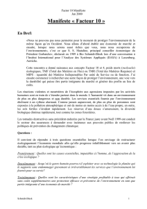 Manifeste « Facteur 10 »