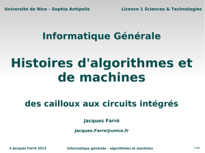 Histoires d`algorithmes et de machines