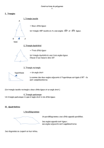 Constructions de polygones -*- I. Triangles 1. Triangle isocèle Deux