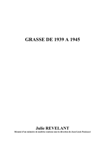 grasse de 1939 a 1945 - Département des Alpes