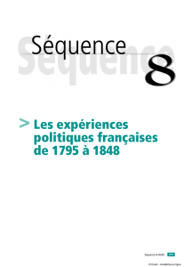 Les expériences politiques françaises de 1795 à 1848