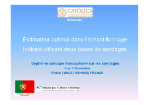 Estimateur optimal dans l`échantillonnage Indirect utilisant deux