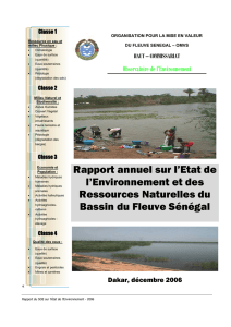 Rapport annuel sur l`Etat de l`Environnement et des Ressources