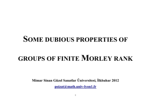 some dubious properties of groups of finite morley rank
