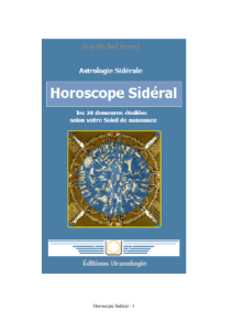 Horoscope Sidéral - Astrologie Sidérale Scientifique Lunaire
