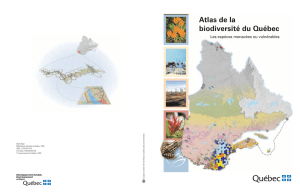 Atlas de la biodiversité du Québec. Les espèces menacées ou