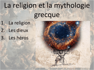 La religion et la mythologie grecque