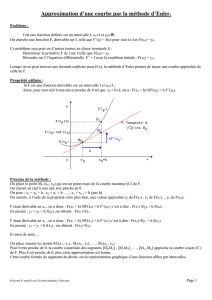 Présentation de la méthode d`Euler et exemples - B. Sicard