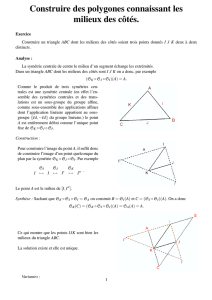 Construire des polygones connaissant les milieux des côtés.