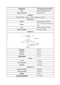 Constructeur Douglas Aircraft Company Rôle Avion de transport