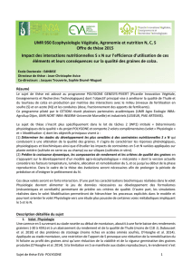 UMR 950 Ecophysiologie Végétale, Agronomie et nutrition N, C, S