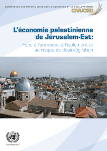L`économie palestinienne de Jérusalem-Est