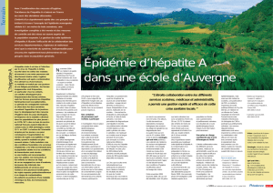 Épidémie d`hépatite A dans une école d`Auvergne