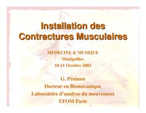 Installation des Contractures Musculaires