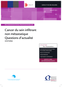 cancer du sein infiltrant non métastatique questions d`actualité