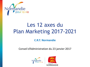 Les 12 axes du Plan marketing 2017-2021