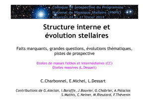 Structure interne et évolution stellaires