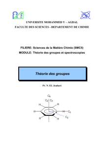 Théorie des groupes - Faculté des Sciences Rabat