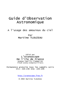 Guide d`observation - Uranoscope de l`Ile de France