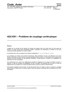 ADLV301 – Problème de couplage cavité-plaque