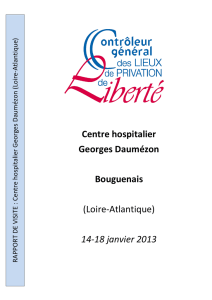 Rapport de visite : Centre hospitalier Georges Daumézon