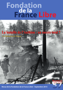 septembre 2015 - Fondation de la France Libre