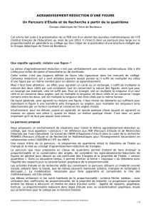 Agrandissement et réduction d`une figure – Irem de Bordeaux