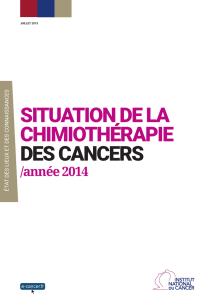 Situation de la chimiothérapie des cancers : année 2014