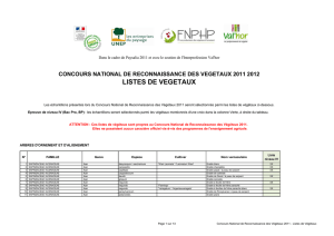 concours national de reconnaissance des vegetaux 2011 2012