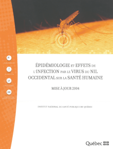 Épidémiologie et effets de l`infection par le virus du Nil occidental