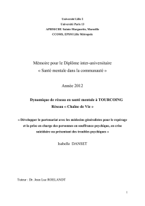 Dynamique de réseau en santé mentale à TOURCOING