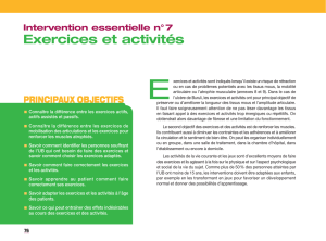 Interventions essentielle no. 7: Exercises et activités pdf, 394kb