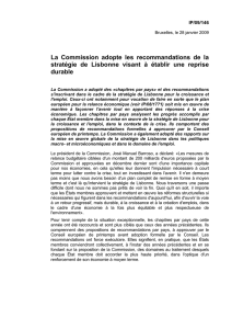 La Commission adopte les recommandations de la stratégie de