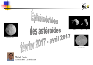 Rechercher les astéroïdes