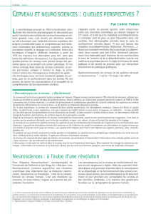 CERVEAU ET NEUROSCIENCES : QUELLES PERSPECTIVES ?