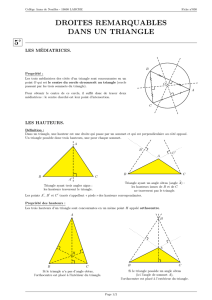 Fiche 030 - Droites remarquables dans un triangle