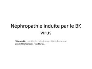 Infection à BK virus chez le transplanté rénal - Infectio