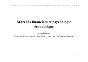 Marchés financiers et psychologie économique