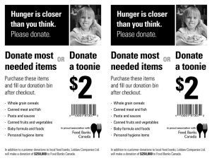Donate most needed items Donate most needed items Donate a