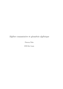 Algèbre commutative et géométrie algébrique