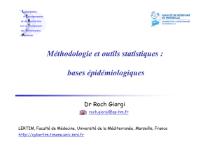Méthodologie et outils statistiques : bases épidémiologiques