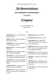 20 dissertations L`espace
