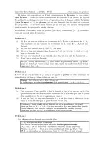 Université Paris Diderot – AEL3LG – 16/17 En logique des