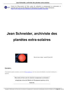 Jean Schneider, archiviste des planètes extra